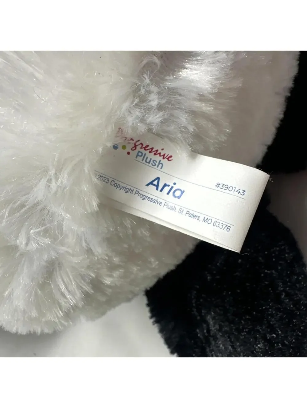 Progressive Plush Aria Panda Bear Unisex Small Black White Soft Stuffed Animal